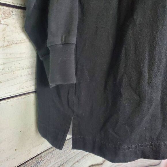 Victoria’s Secret PINK Black LOVE PINK Long Sleeve Shirt Plaid Logo Women’s M - Picture 5 of 9